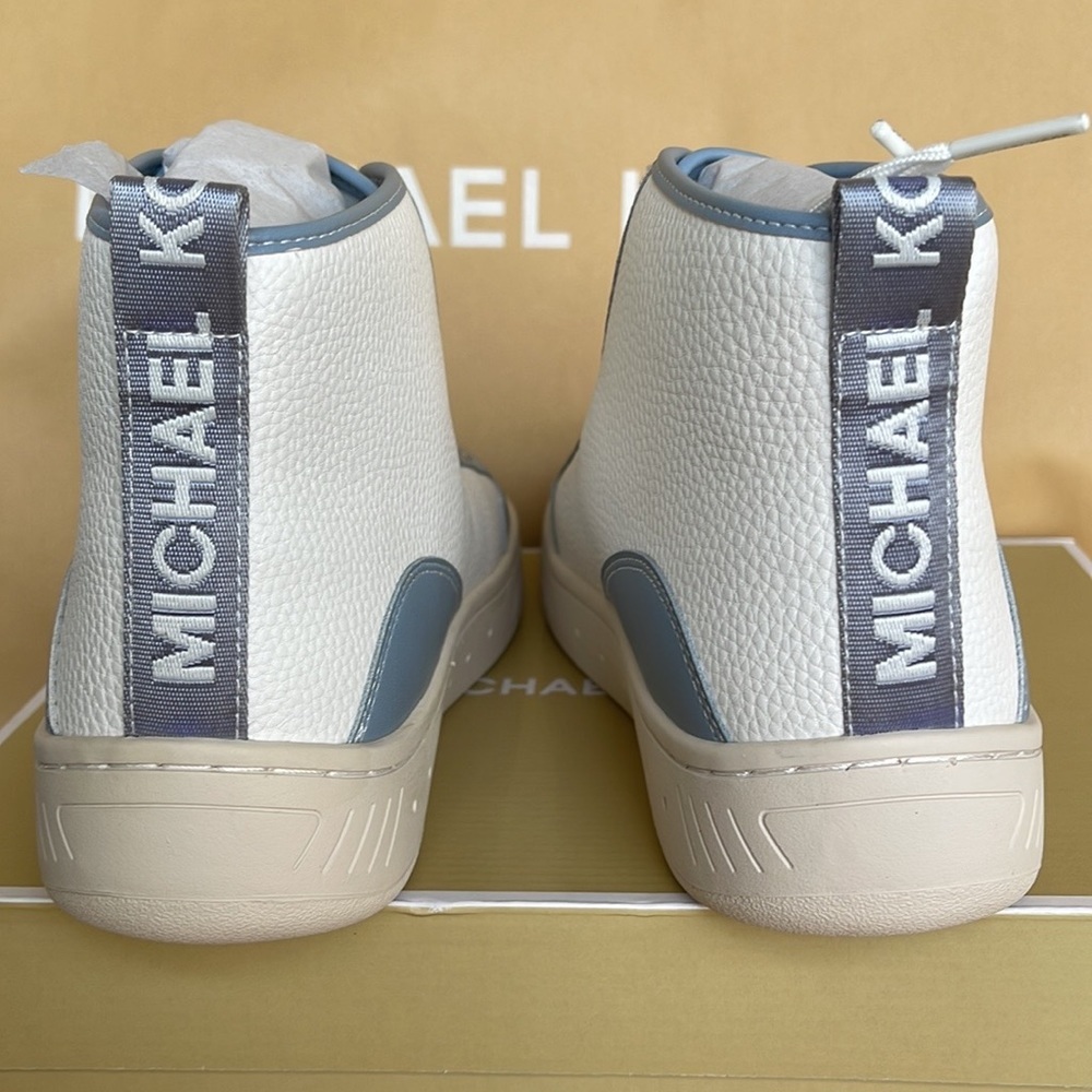 MICHAEL KORS
SHEA MID HIGH TOP
FAUX LEATHER
49F3SHFESL
PALE BLUE 
NEW - Picture 11 of 16